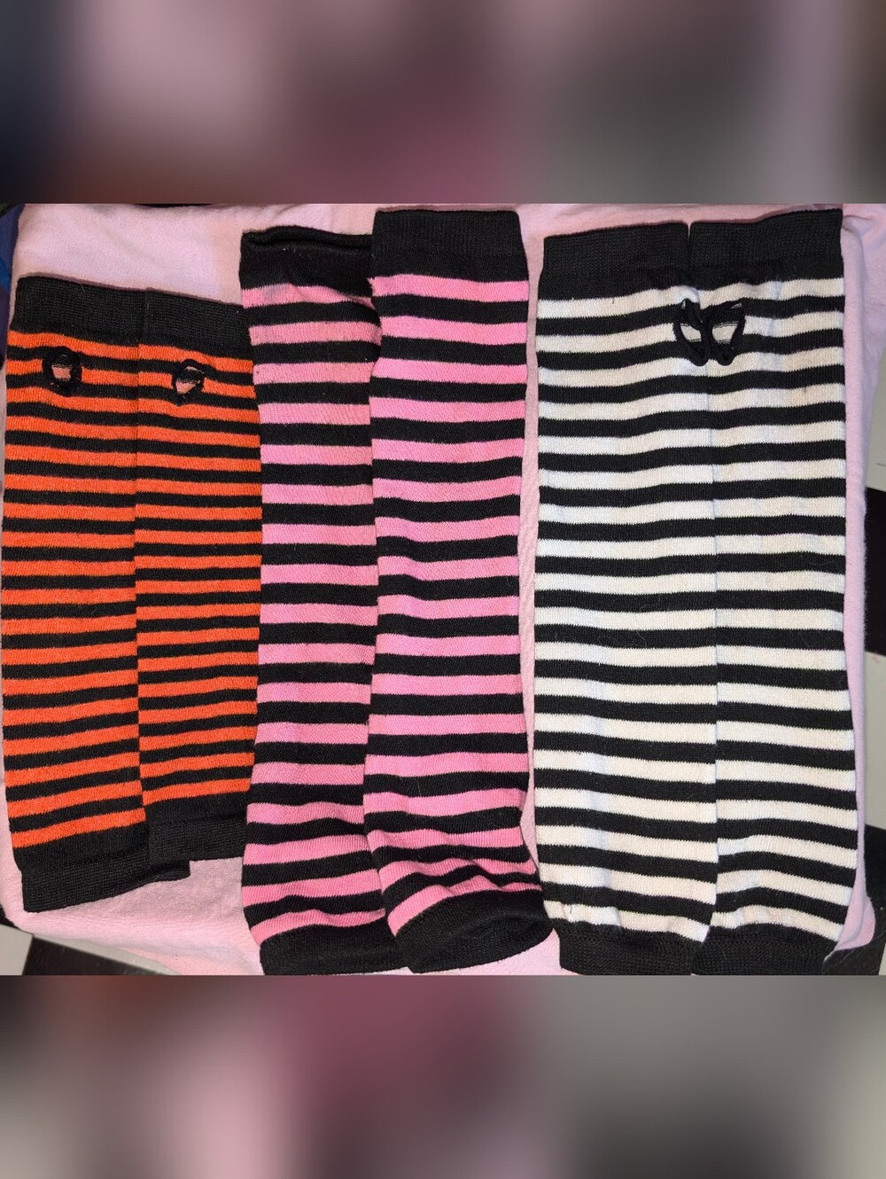 Y2K Emo Striped Arm Bands Set Of 3